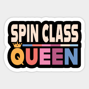 Spin Class Queen Sticker